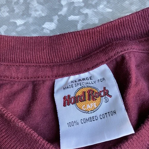 Hard Rock Cafe Cologne Germany T-Shirt Short Sleeve Maroon Red‎ XL - Picture 3 of 6